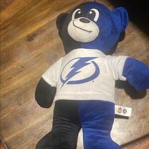 Blue and Black Lightning Bear Plush